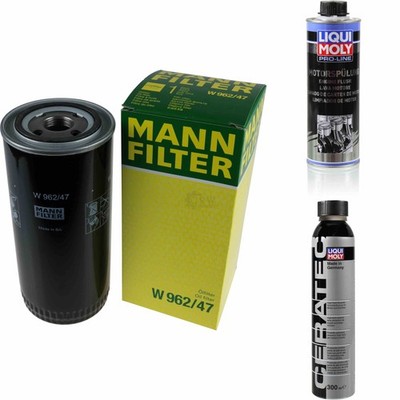 MANN-FILTER ÖLFILTER W 962/47 + LIQUI MOLY Cera Tec 3721 + Motorspülung 2427