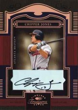 2005 Timeless Treasures CHIPPER JONES Auto Card #d 25 Atlanta Braves