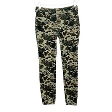Anthropologie Pilcro High Rise Skinny Corduroy Pants Womens Size 28 Ankle Camo