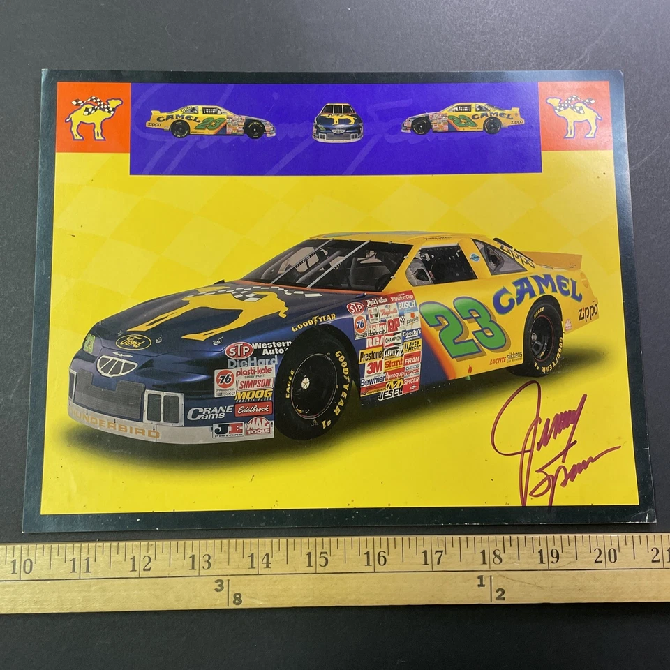 Tarjeta autógrafa firmada a mano por Jimmy Spencer NASCAR héroe firma Winston Cup Foto 4 de 4