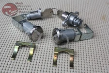 59-60 Cadillac Ignition Door Trunk Lock Cylinder Set OEM Octagon Head GM Keys