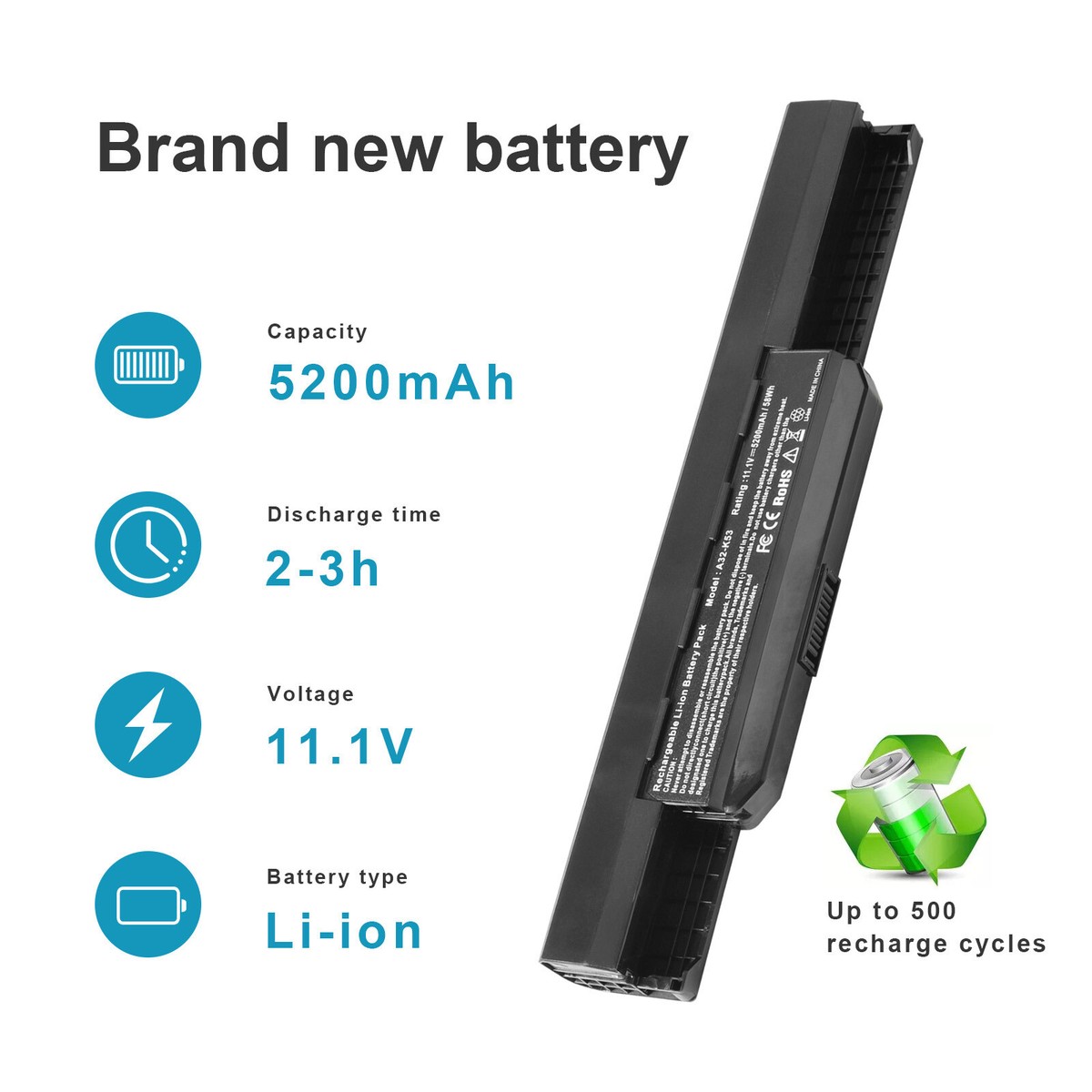 Batterie 52Wh Pour Dell XPS 13 9300 9310 9380 (2020) - Compatible 722KK, 0WN0N0, P117G, Remplace Ta Batterie Fatiguée !