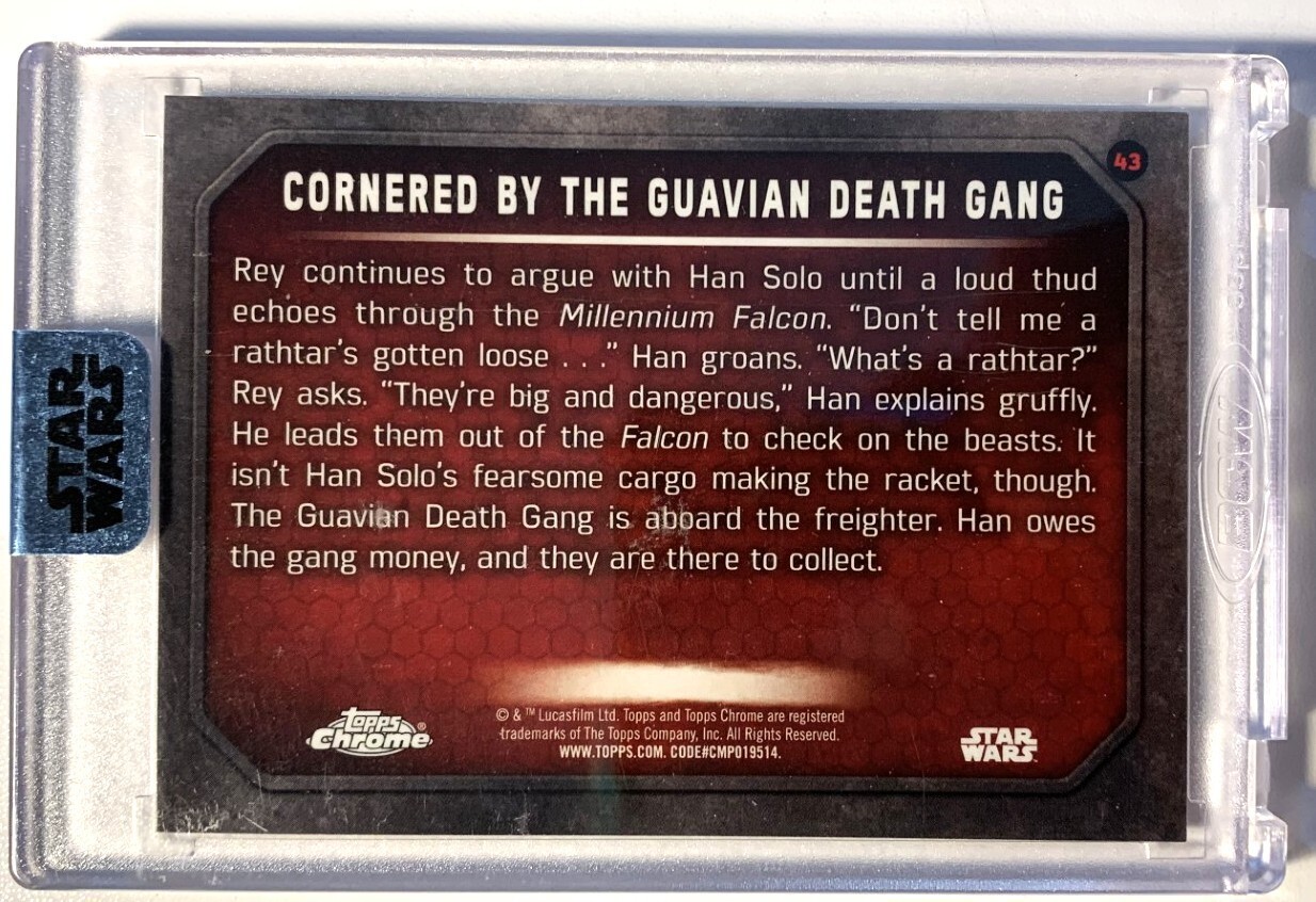 2018 Star Wars Chrome Archives Auto Gold David Acord Cornered Guavian Gang #1/4 view 2