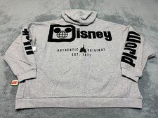 NEW Walt Disney World Hoodie Adult XXL Gray Black Castle Mickey Mouse Original