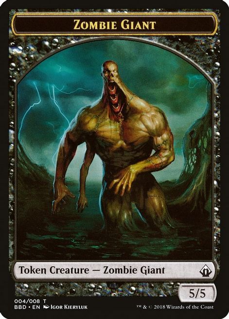 Zombie Giant 5/5 MTG Battlebond Token Black NM x4 - Magic Card | eBay