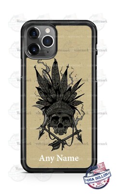 Customized Native Indian Skull Head Phone Case For iPhone Samsung S20 LG Google
