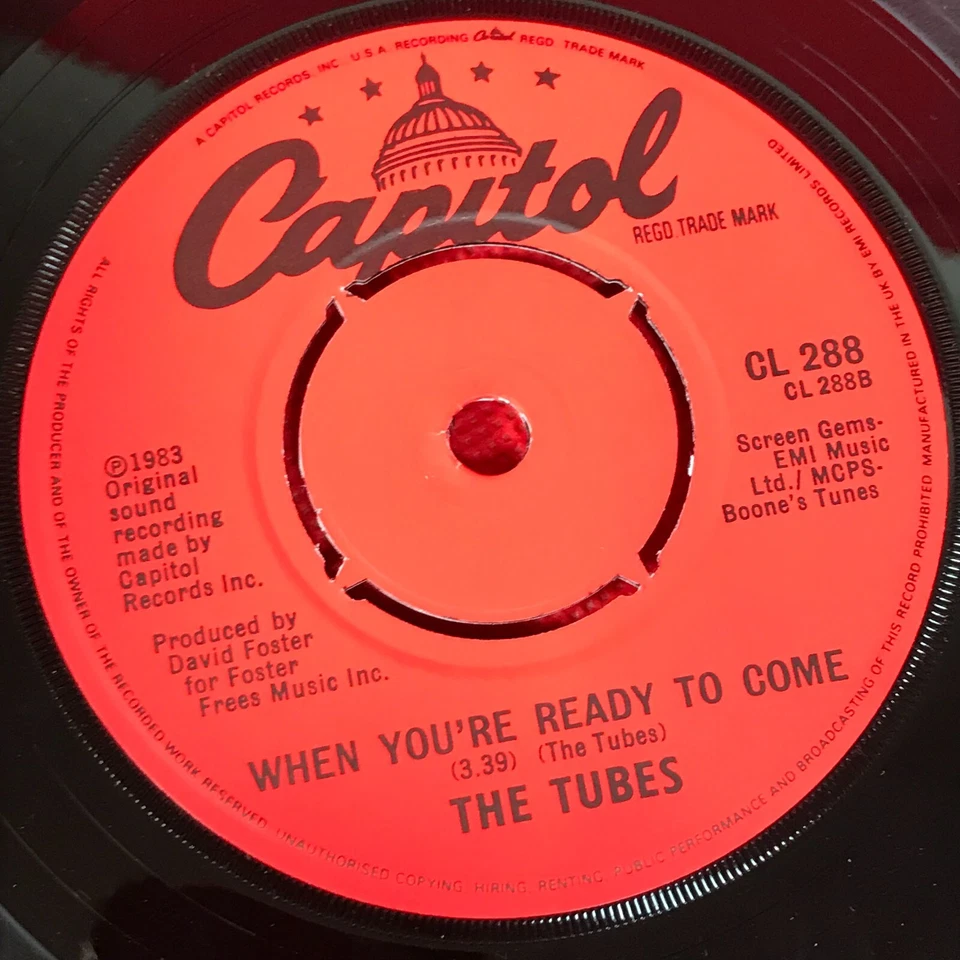 THE TUBES She's A Beauty (1983 UK 7" vinyl  original 45 single When You're Ready - Image 3 of 4