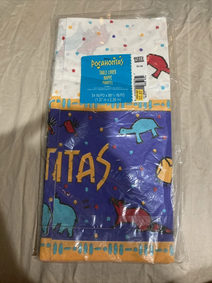 Lot of 2Disney Pocahontas Princess Party Paper Table Cover 54"x89" Both New! - Image 3 of 4