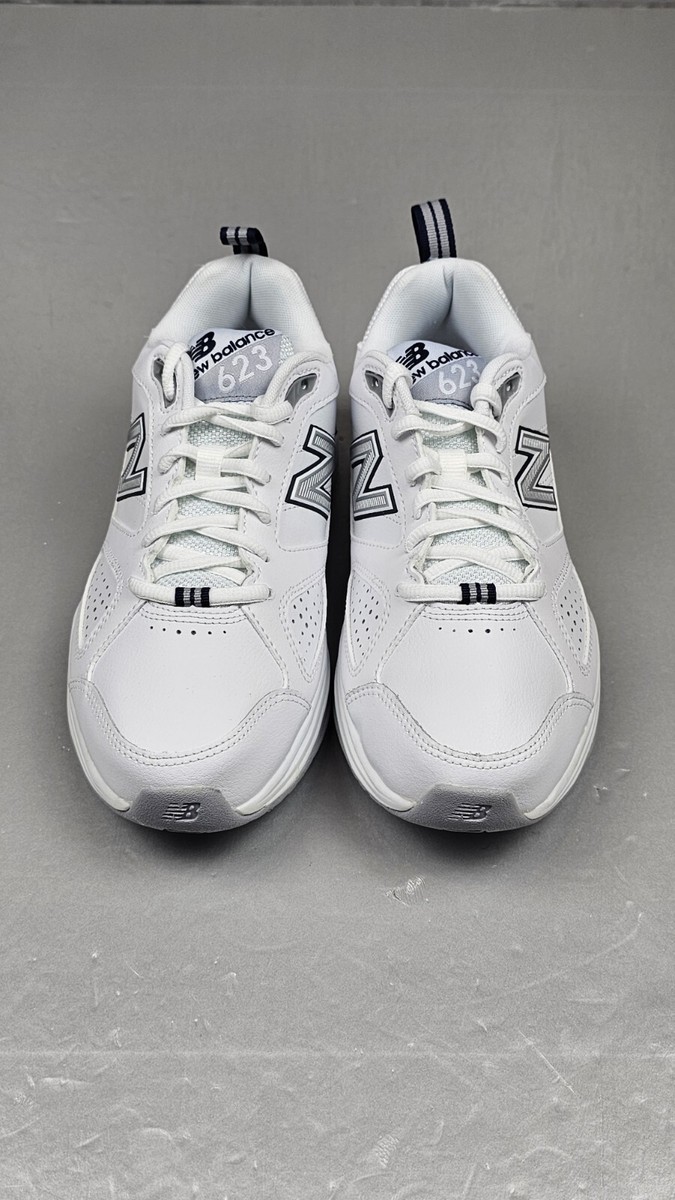 New Balance 623 Shoes Mens White Blue Casual Athletic Low Top