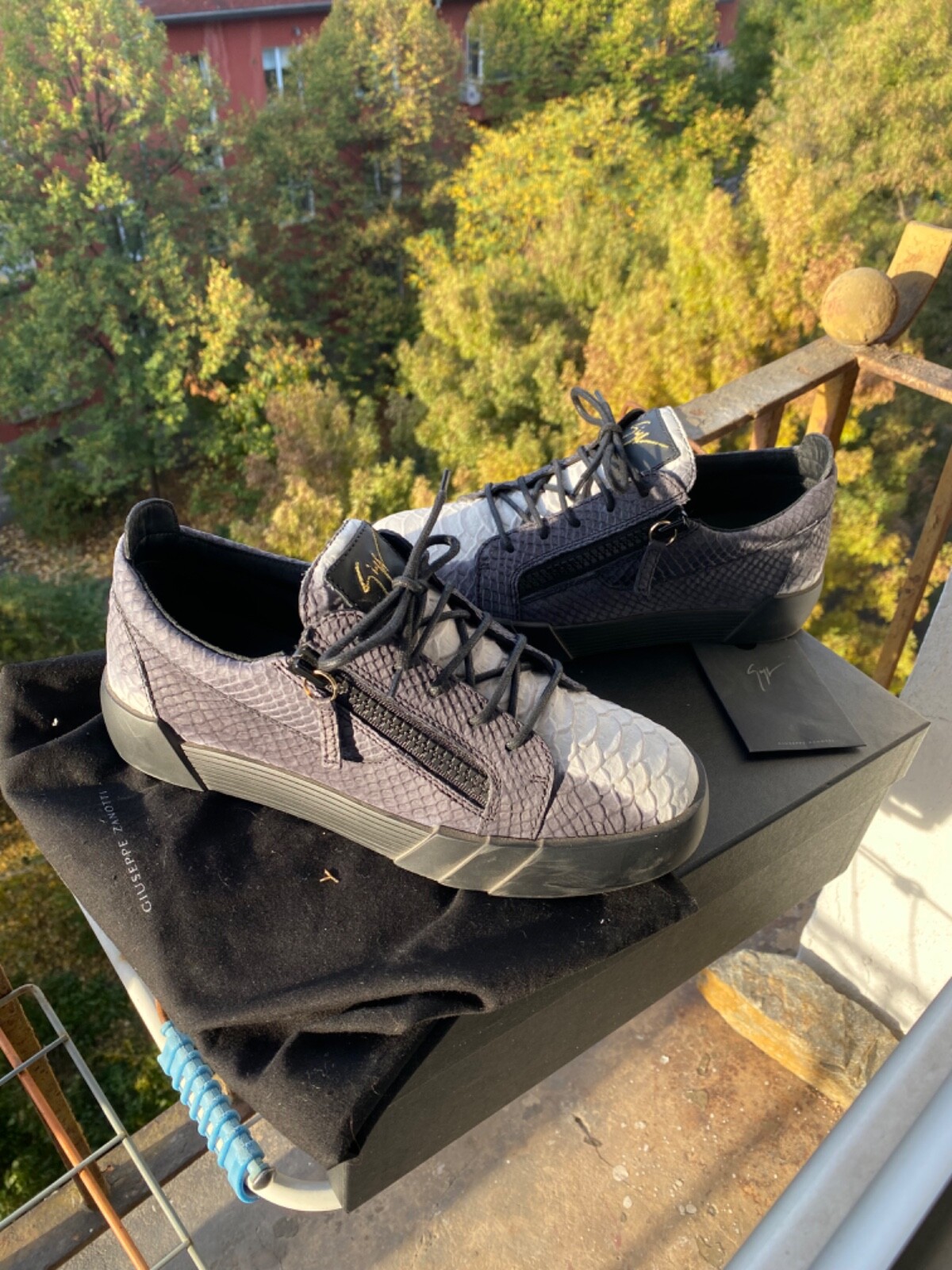 Giuseppe Zanotti Frankie python-embossed leather … - image 2