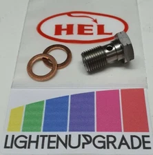 HEL PERFORMANCE Stainless single length Banjo Bolt 1.00 Fine Thread