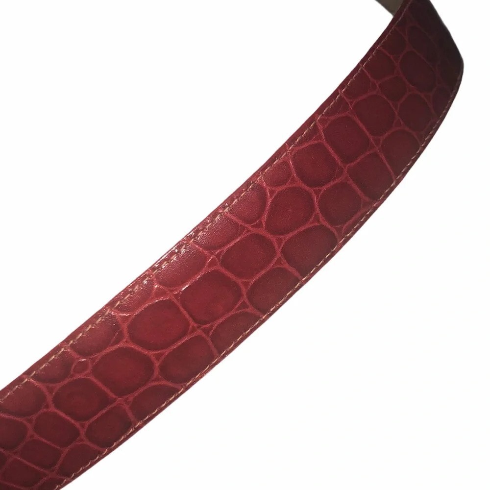 Cipriani Aligator Calfskin Red Belt Size 28 View 4