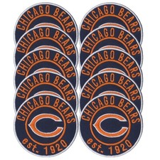 10 pcs Chicago Bears est.1920 Logo Size 2.8"x2.8" Embroidered Iron on Patch DIY