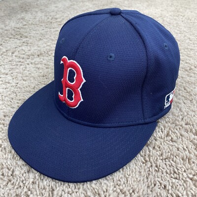 Boston Red Sox OC Sports Hat Blue w/ Red B Team Logo Adjustable Q3