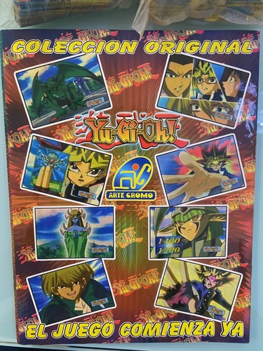 Álbum vintage de Yu-Gi-Oh y 200 sobres arte cromo hechos en Venezuela - Imagen 2 de 6