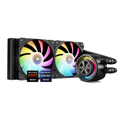 Vetroo R240 Liquid CPU Cooler Controller Hub Included for AM5/AM4 & LGA1851/1700
