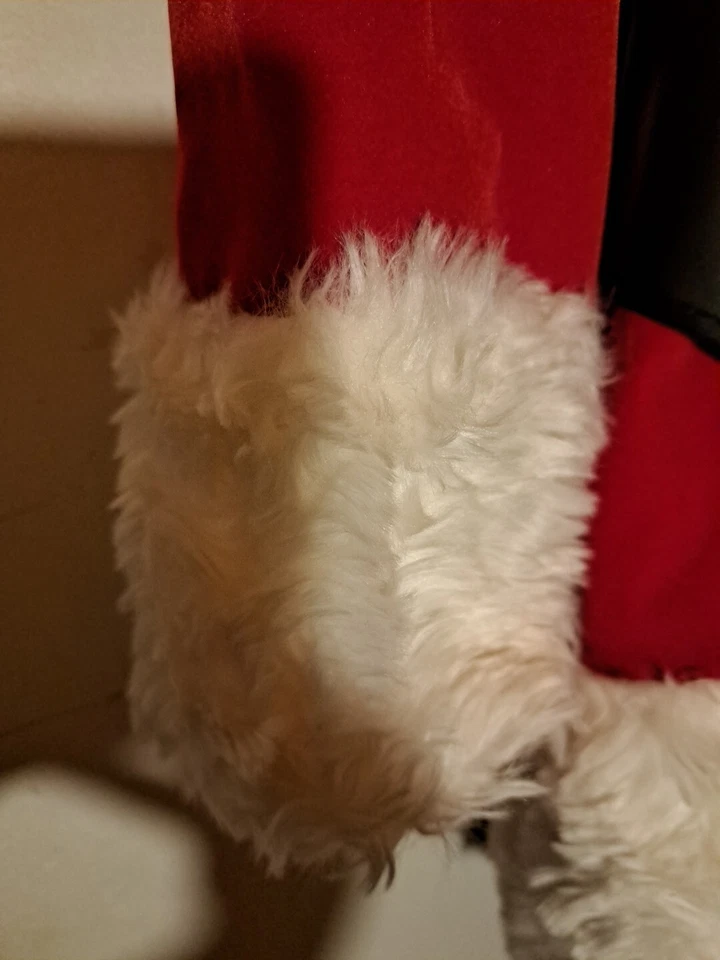 Traje de Papá Noel Rubie para hombre, rojo/blanco, forro de seda SIN GUANTES talla estándar Foto 3 de 4