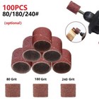 Practical Sanding Drum Kit 1/2 Inch Sanding Bands Sleeves 80/180/240 Grit