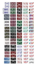 1/25 scale model car assorted USA Massachusetts license plates state tags 1:25