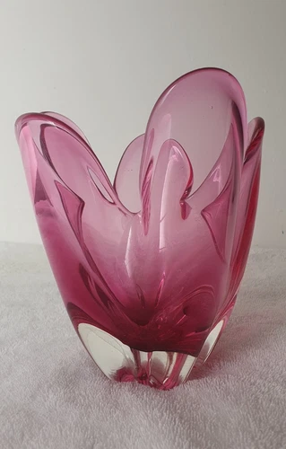 🔶️RETRO MURANO GLASS VINTAGE SOMMERSO BOWL 60s SEGUSO POLI BARBINI VENINI PINK