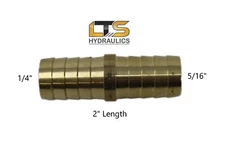 Brass Hose Mender 1/4" x 5/16" Hose Splicer Hose Barb Fitting