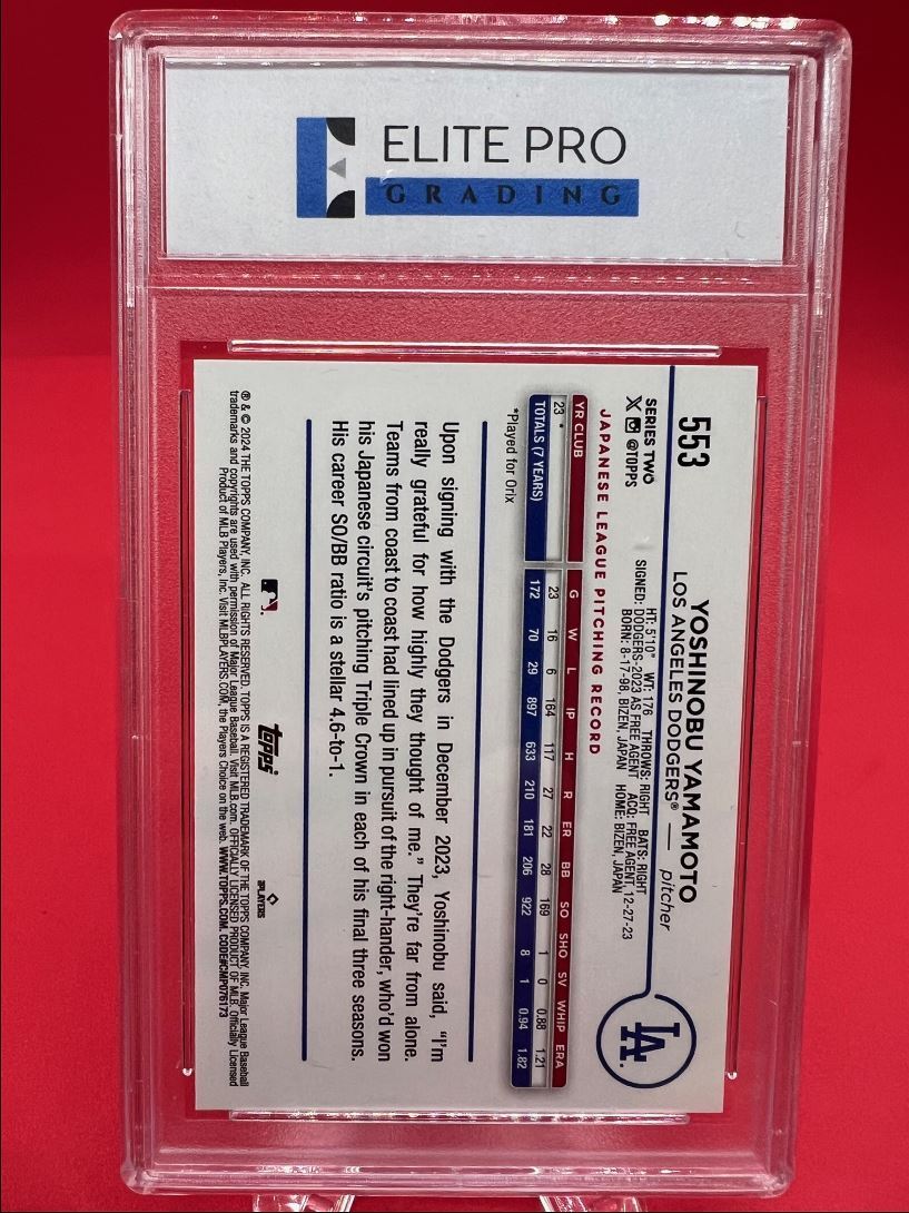 2024 Topps Series 2 - Yoshinobu Yamamoto #553 (RC) for sale online