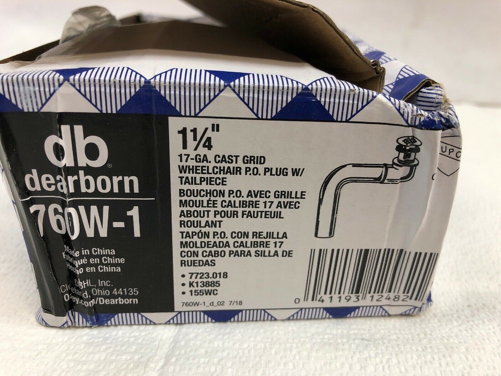 Dearborn Brass 760W1 Wheelchair PO Plug w Cast Grid1 1/4 X 17 Gauge