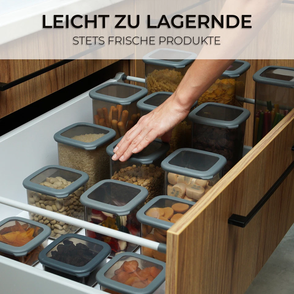 Vorrats Dosen Behälter Gläser Aufbewahrungsboxen Set mit Deckel Frischhaltedosen - Bild 3 von 4
