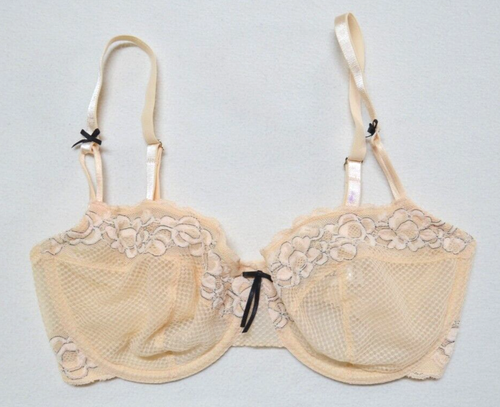 Fayreform Women's Cream/Beige Lace Underwire Balconette Bra Size AUS/NZ 10E - Picture 5 of 22