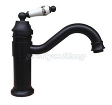 Black oil Antique Brass Swivel Spout Kitchen Sink Faucet Mixer Basin Tap nf320