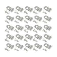 50X 3/16" Stainless Steel Brake Line Clamp & Screw Street Rod Truck Dune Buggy