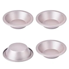 Mini Pie Pan Set of 4,5-Inch Non-Stick Round Bread and Meat Bakeware