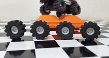 4- White WHEEL  TIRE COMBO 2mm Axle Hole fit Gen 1 Schaper Stomper 4x4 Trucks
