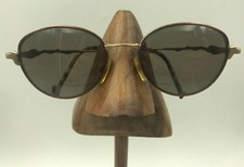 Vintage Eyewear Group Brown Gold Metal Oval Sunglasses Japan FRAMES ONLY