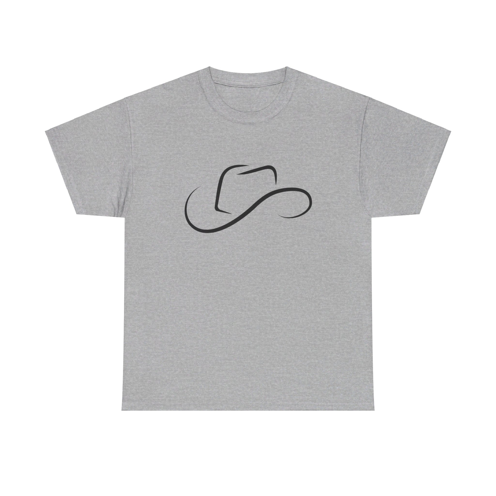 Cowboy Hat T-Shirt - cool graphic logo simple minimal country western rodeo tee