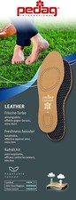 Pedag Leather Insole with Sweat Wicking Carbon Layer, Handmade in Germany