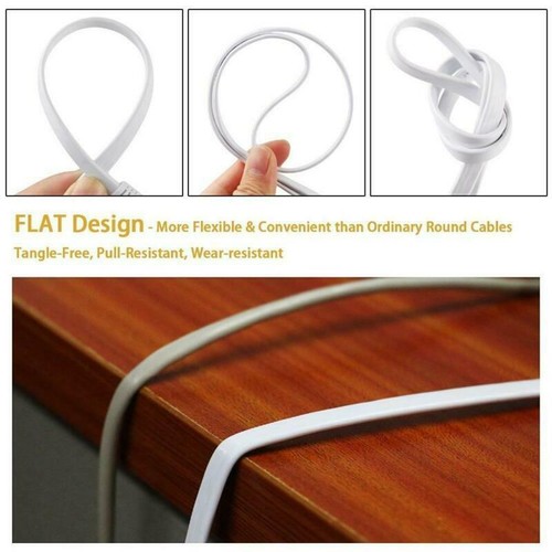 RJ45 CAT8 NETWORK CABLE FLAT SHIELDED ETHERNET LAN HIGH SPEED 2000MHz 40GBPS LOT - Afbeelding 7 van 22