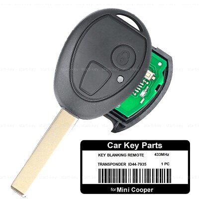 Funkschlüssel Fernbedienung Schlüssel für Mini Cooper S R50 R53 2002-2005