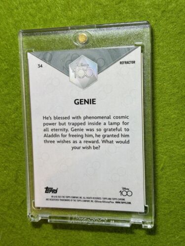GENIE from ALADDIN Disney 100 REFRACTOR Card SP 2023 Topps Chrome DISNEY LORCANA - Picture 24 of 24