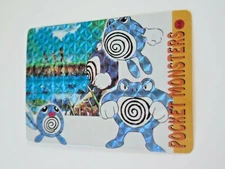 Pokemon POLIWHIRL, PIKACHU & MEW Pocket Monsters Holo Prism Vending Sticker #66