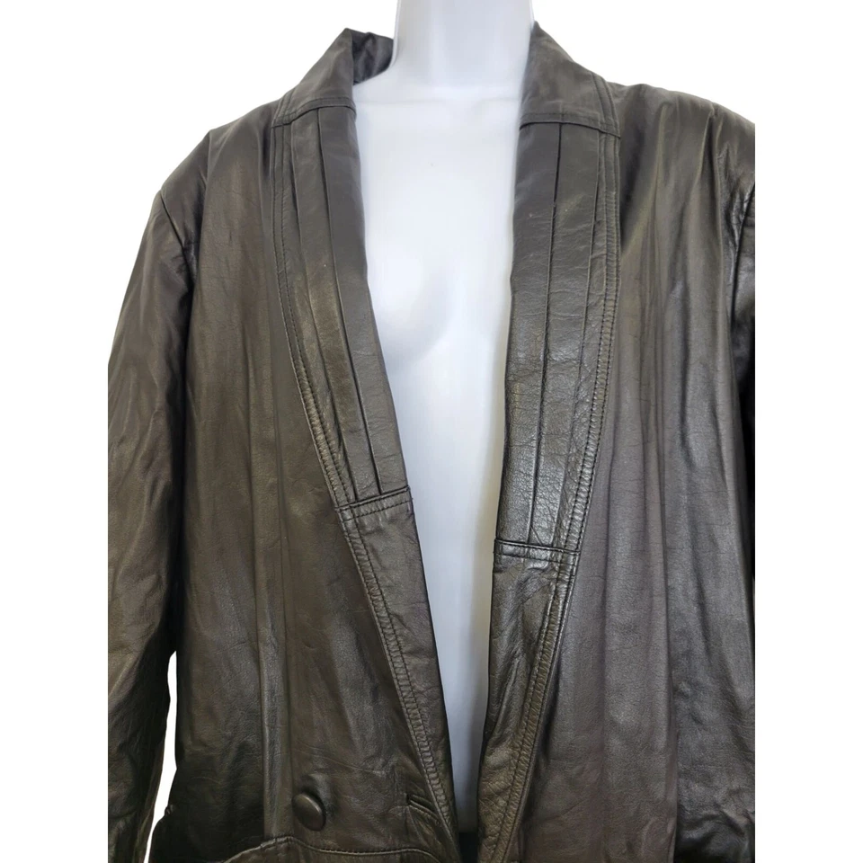 Vintage Men's size medium leather jacket from Global Identity - Image 2 of 4