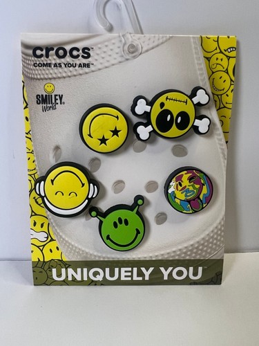Crocs Uniquely You Smiley World Charms 5 Pack NEW - Picture 3 of 3