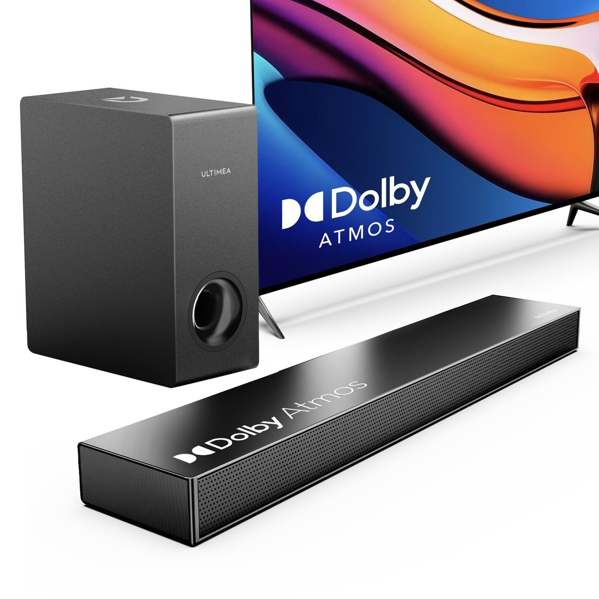 ULTIMEA Dolby Atmos サウンドバー ウーファーセット ULTIMEA Dolby Atmos Sound Bars for Smart TV, 190W Peak Power