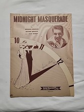 Vintage Sheet Music 1946 Midnight Masquerade Voice Piano Guitar Bierman Berman
