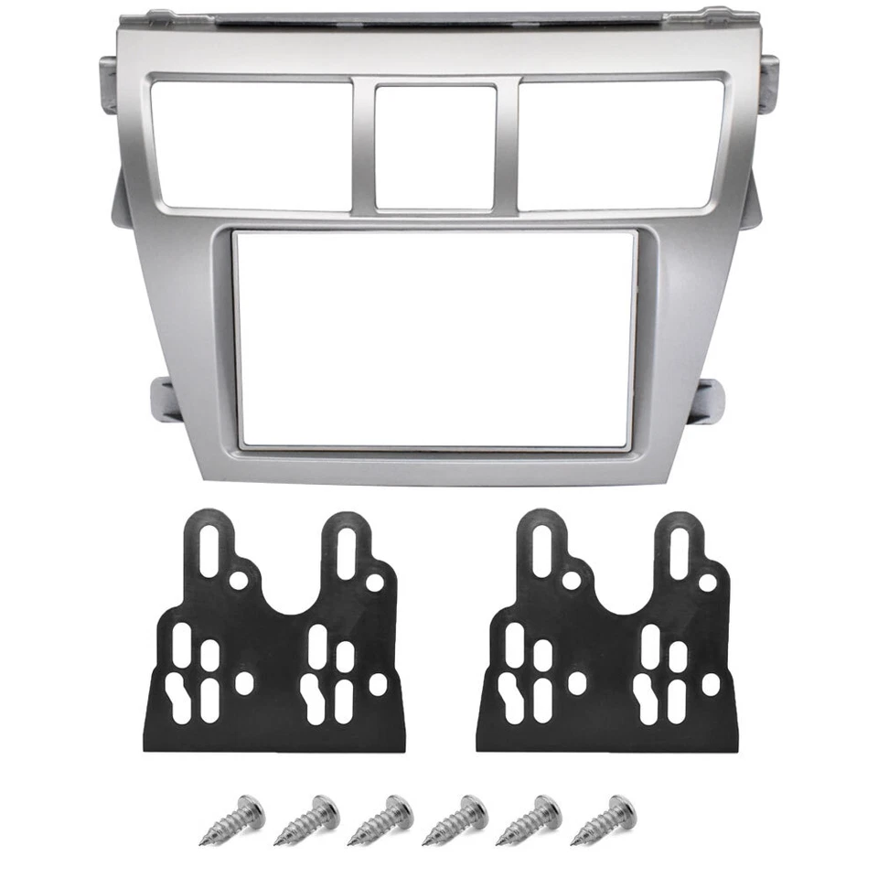 Cuadro estéreo para tablero radio panel fascia bisel moldura para Toyota Yaris sedán 2006-2012 Foto 2 de 4