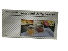 Vintage Clear  Acrylic  JAM & JELLY Server Taiwan NOB