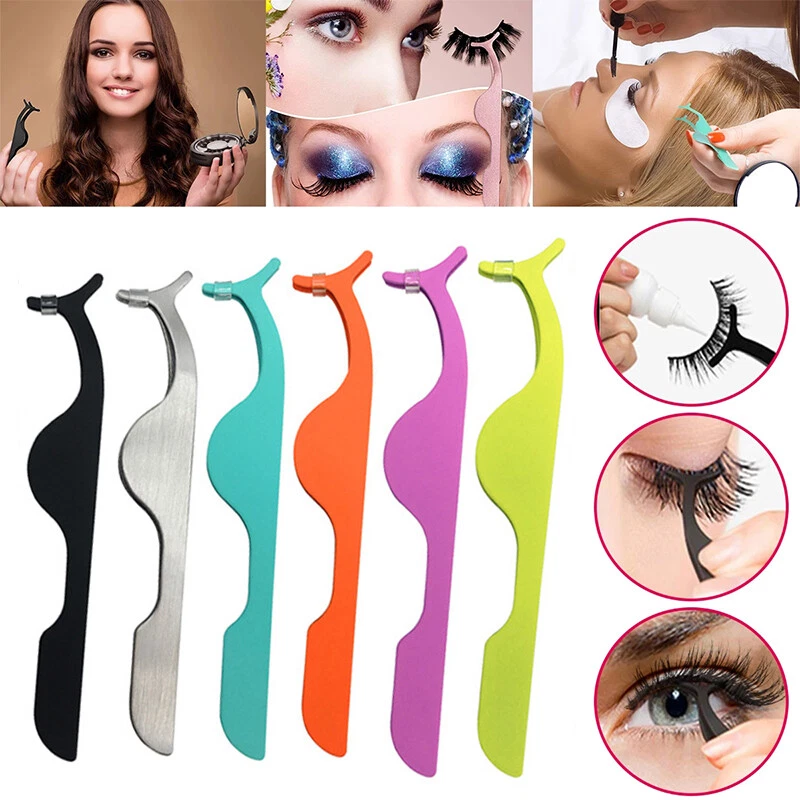 False Eyelash Tweezers Eye Lash Clip Beauty Applicator Extension Tool Remover