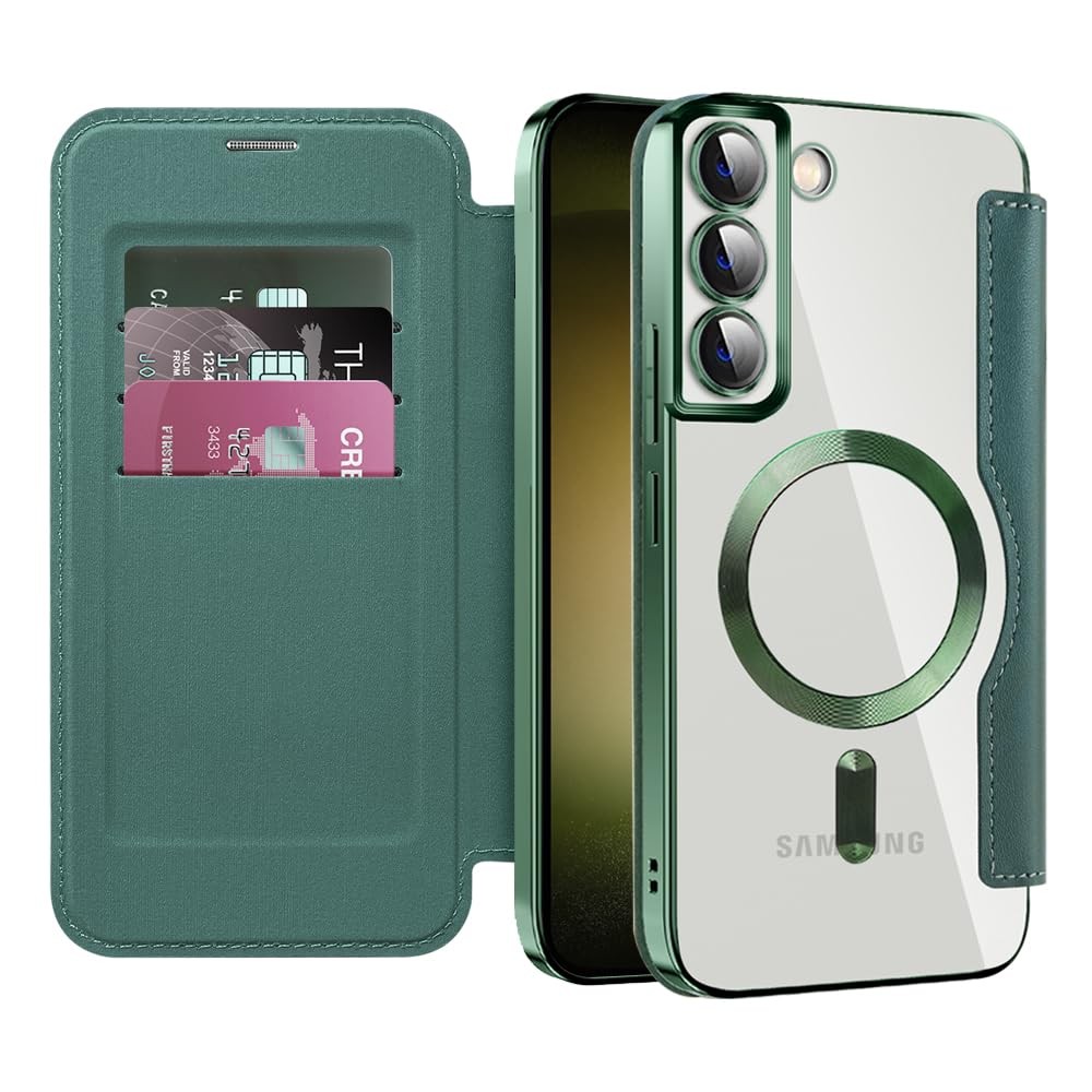 Coque magnétique pour Samsung Galaxy S22 Plus noire compatible MagSafe et charge sans fil antichoc