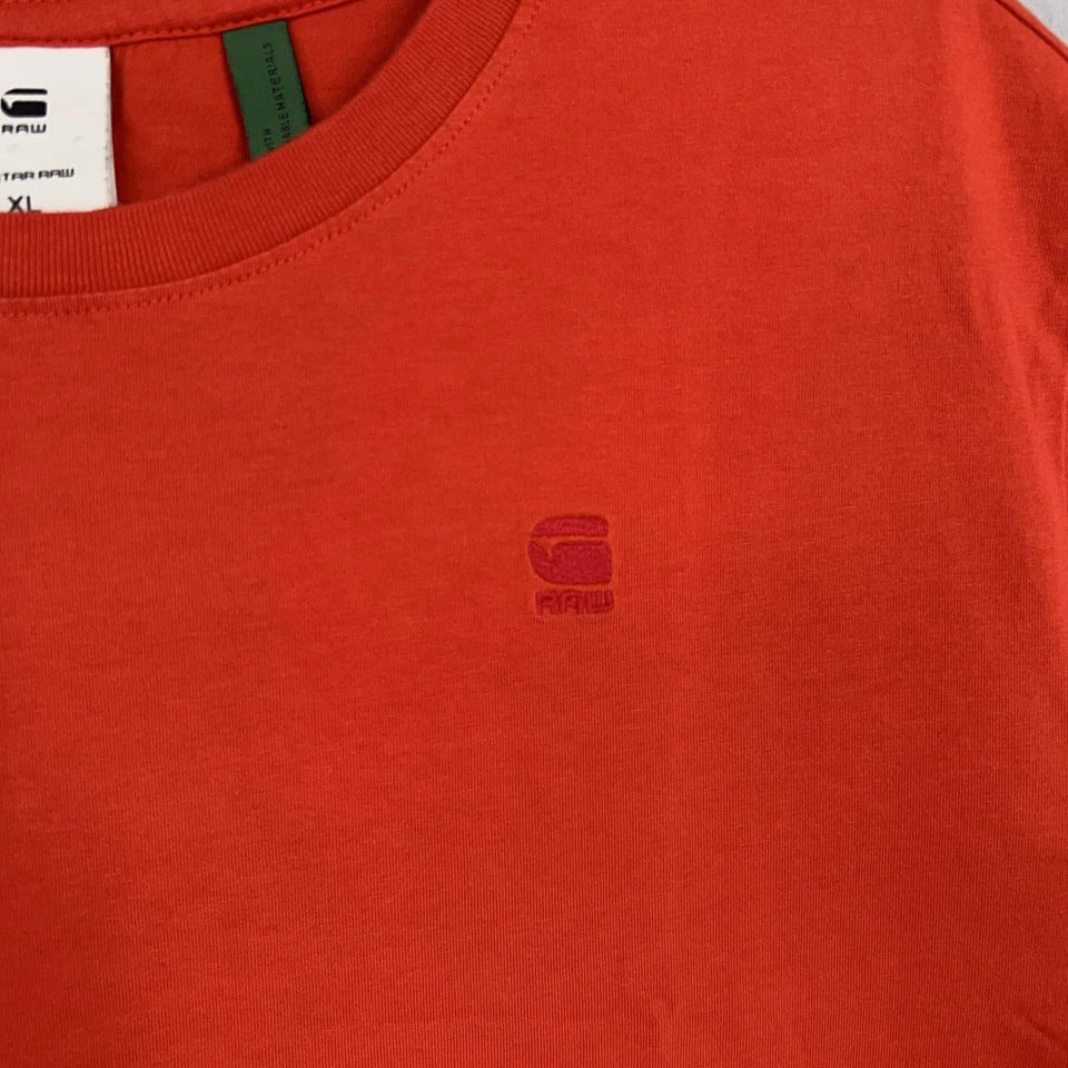 Camisa G Star RAW Para Hombres XL Roja Algodón Orgánico Sostenible Informal Camiseta Calle Urbana Foto 4 de 4