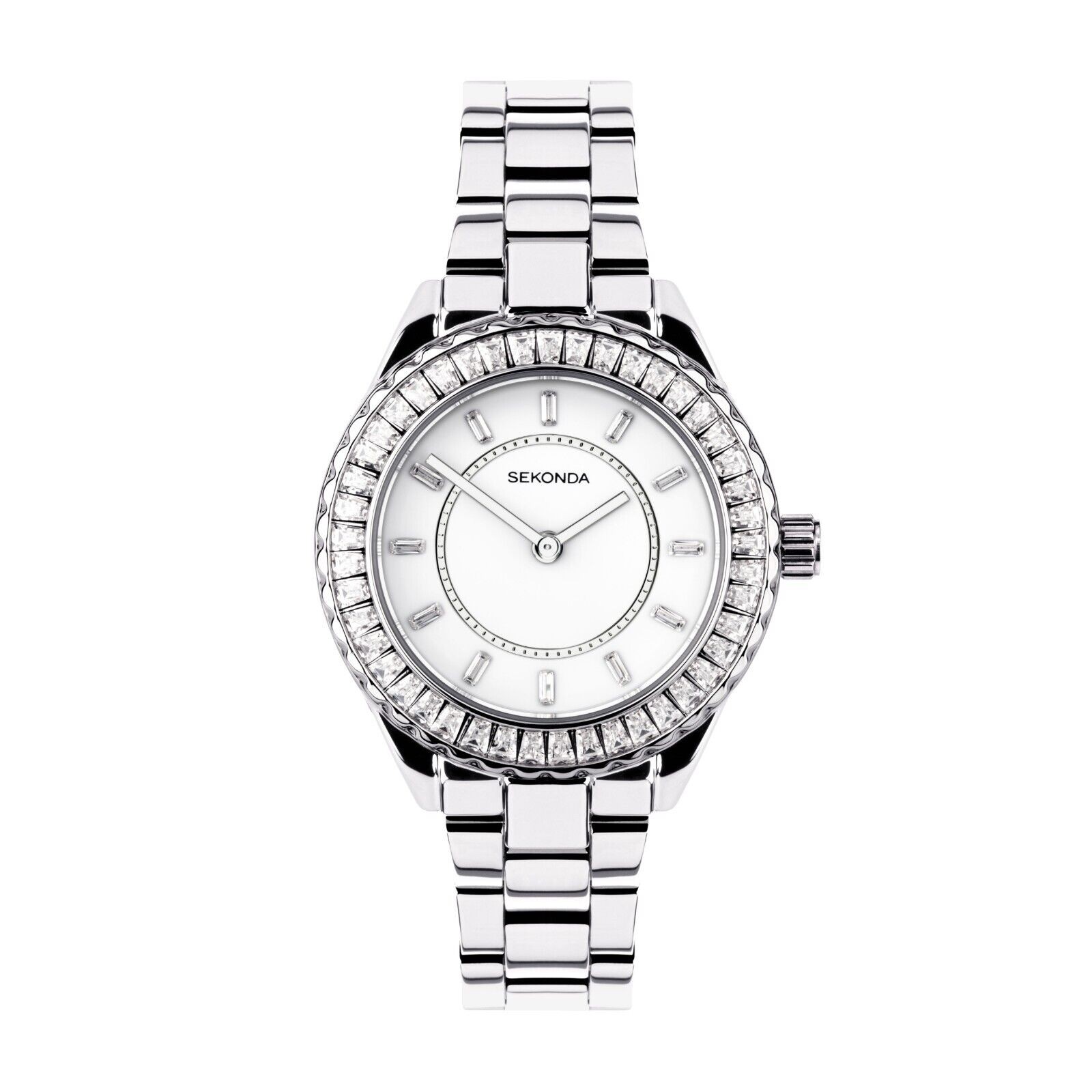 Sekonda 34mm Margot Ladies Watch with White Stone Set Dial Model 40670